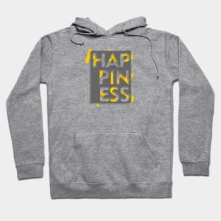 3d effect scrambled letter of happiness Hoodie